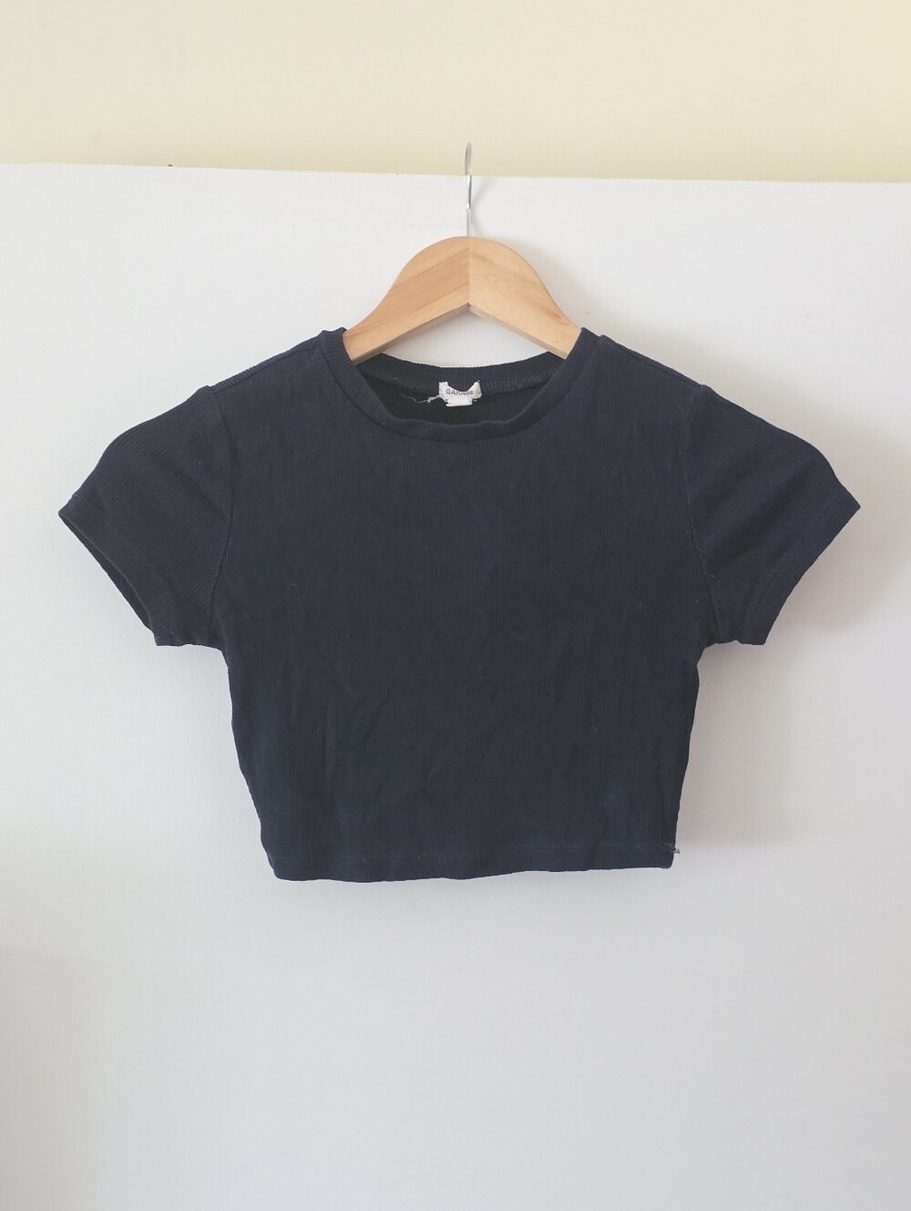 Black garage baby tee